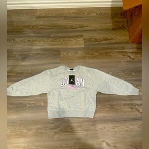 Girls medium grey Jordan sweater